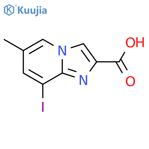 8-iodo-6-methyl-imidazo1,2-apyridine-2-carboxylic acid structure