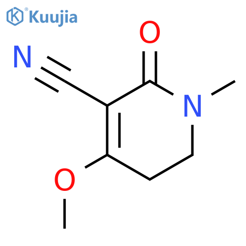 4-Methoxy-1-methyl-2-oxo-1,2,5,6-tetrahydropyridine-3-carbonitrile structure