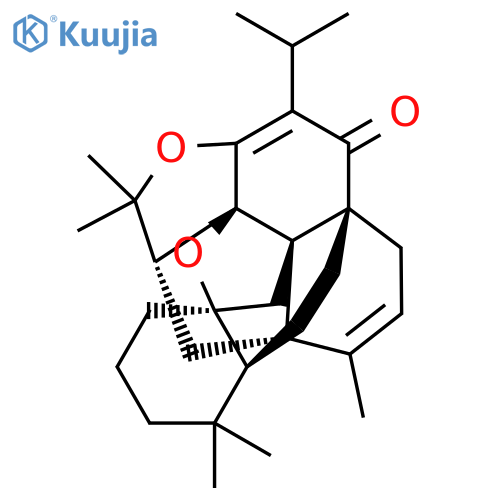 8H,14H-13a,14b-Epoxy-7a,1-ethanylylidene-3H-benzo[4',5']cyclohept[1',2':7,7a]indeno[1,2-c]furan-16-one,3a,4,4a,7,9,9a,10,11,12,13-decahydro-3,3,5,10,10-pentamethyl-17-(1-methylethyl)-,(3aR,4aR,7aR,9aS,13aS,14aS,14bR)- (9CI) structure