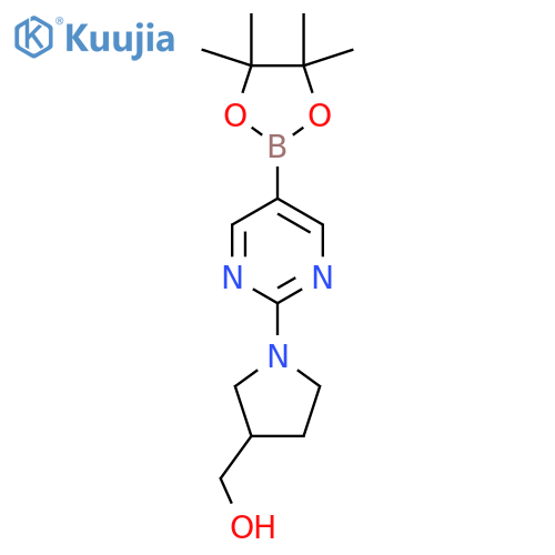 {1-5-(tetramethyl-1,3,2-dioxaborolan-2-yl)pyrimidin-2-ylpyrrolidin-3-yl}methanol structure