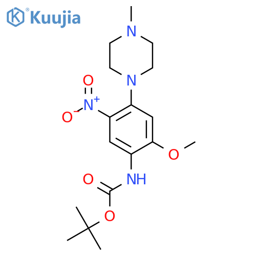 tert-butyl 2-methoxy-4-(4-methylpiperazin-1-yl)-5-nitrophenylcarbamate structure