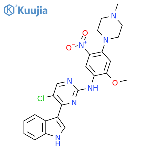 5-Chloro-4-(1H-indol-3-yl)-N-[2-methoxy-4-(4-methylpiperazin-1-yl)-5-nitrophenyl]pyrimidin-2-amine structure