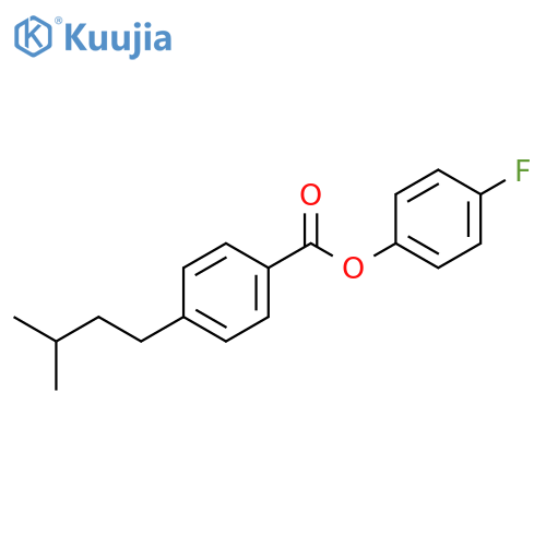 Benzoic acid, 4-(3-methylbutyl)-, 4-fluorophenyl ester structure
