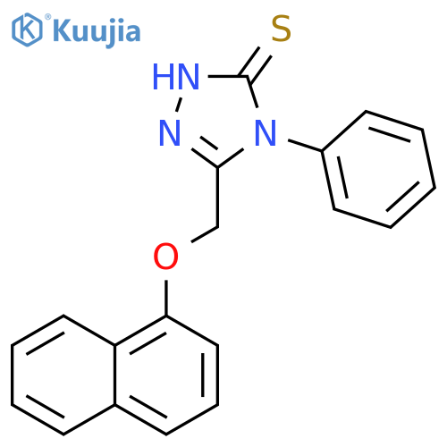5-[(naphthalen-1-yloxy)methyl]-4-phenyl-4H-1,2,4-triazole-3-thiol structure