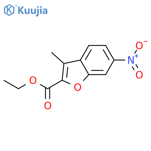 2-Benzofurancarboxylic acid, 3-methyl-6-nitro-, ethyl ester structure