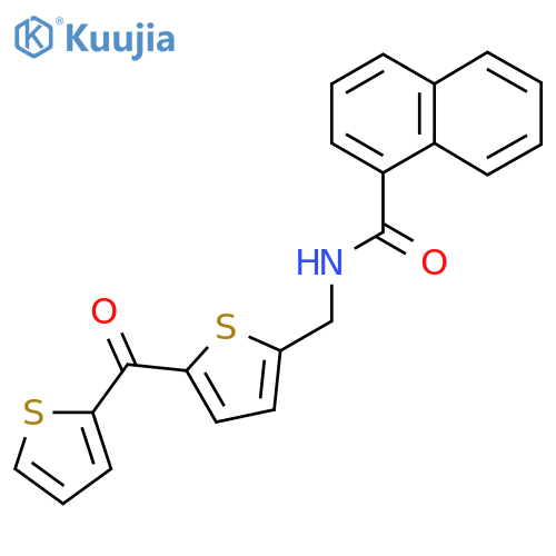 N-{[5-(thiophene-2-carbonyl)thiophen-2-yl]methyl}naphthalene-1-carboxamide structure