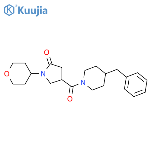 4-(4-benzylpiperidine-1-carbonyl)-1-(oxan-4-yl)pyrrolidin-2-one structure