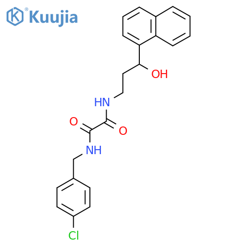 N'-(4-chlorophenyl)methyl-N-3-hydroxy-3-(naphthalen-1-yl)propylethanediamide structure