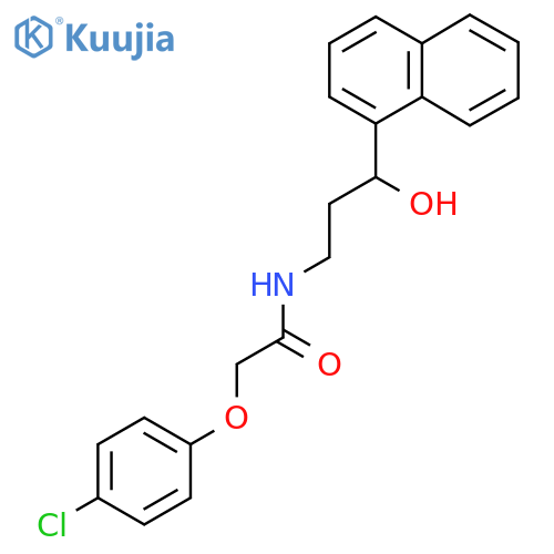 2-(4-chlorophenoxy)-N-3-hydroxy-3-(naphthalen-1-yl)propylacetamide structure