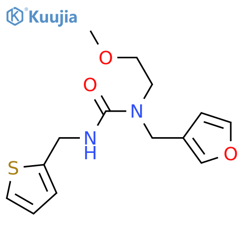 3-(furan-3-yl)methyl-3-(2-methoxyethyl)-1-(thiophen-2-yl)methylurea structure