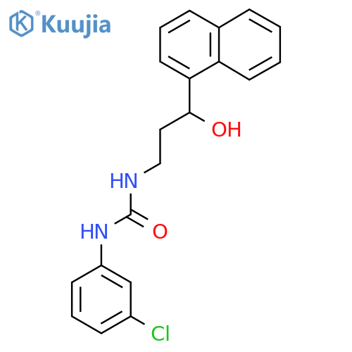 1-(3-chlorophenyl)-3-3-hydroxy-3-(naphthalen-1-yl)propylurea structure