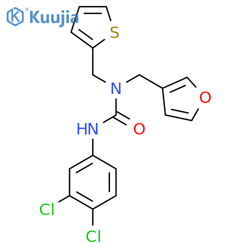 1-(3,4-dichlorophenyl)-3-(furan-3-yl)methyl-3-(thiophen-2-yl)methylurea structure