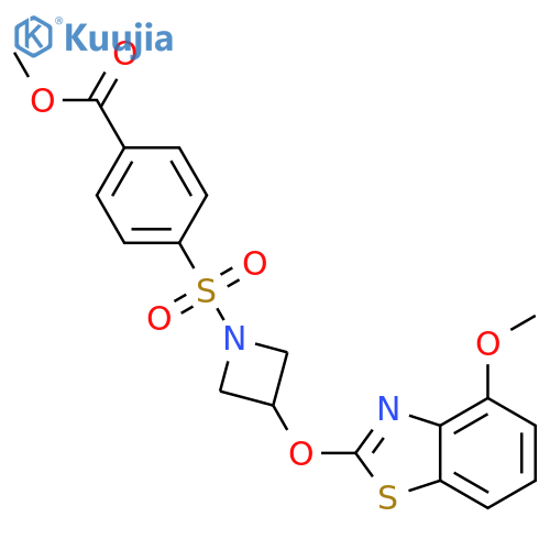 methyl 4-({3-[(4-methoxy-1,3-benzothiazol-2-yl)oxy]azetidin-1-yl}sulfonyl)benzoate structure