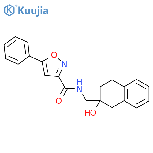 N-(2-hydroxy-1,2,3,4-tetrahydronaphthalen-2-yl)methyl-5-phenyl-1,2-oxazole-3-carboxamide structure