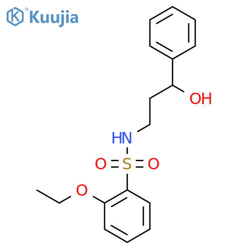 2-ethoxy-N-(3-hydroxy-3-phenylpropyl)benzene-1-sulfonamide structure