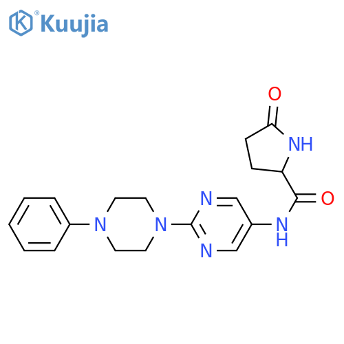 5-oxo-N-2-(4-phenylpiperazin-1-yl)pyrimidin-5-ylpyrrolidine-2-carboxamide structure