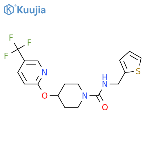 N-[(thiophen-2-yl)methyl]-4-{[5-(trifluoromethyl)pyridin-2-yl]oxy}piperidine-1-carboxamide structure