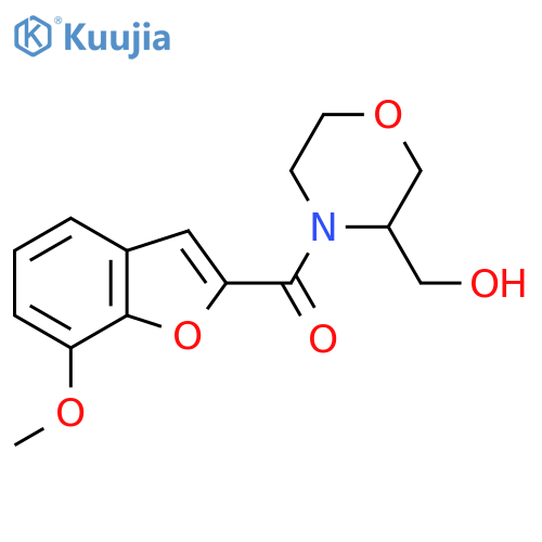 4-(7-methoxy-1-benzofuran-2-carbonyl)morpholin-3-ylmethanol structure