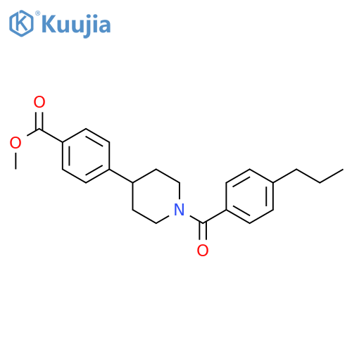 methyl 4-[1-(4-propylbenzoyl)piperidin-4-yl]benzoate structure