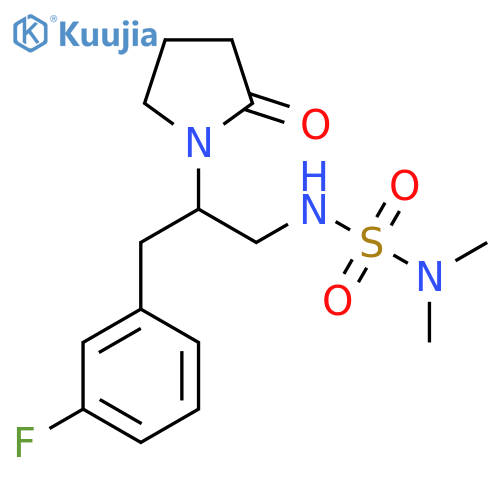 1-{1-(dimethylsulfamoyl)amino-3-(3-fluorophenyl)propan-2-yl}pyrrolidin-2-one structure