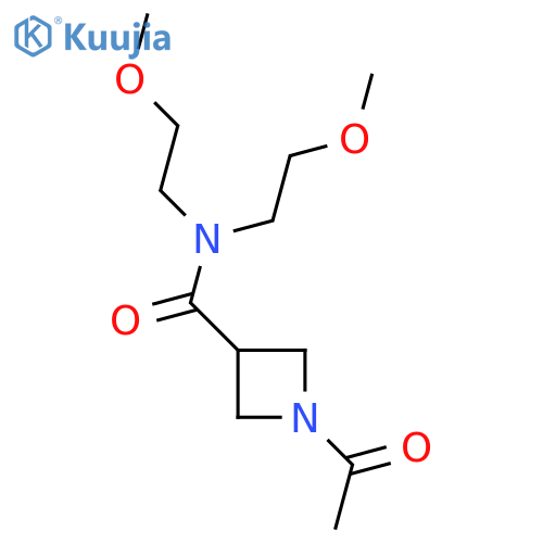 1-acetyl-N,N-bis(2-methoxyethyl)azetidine-3-carboxamide structure