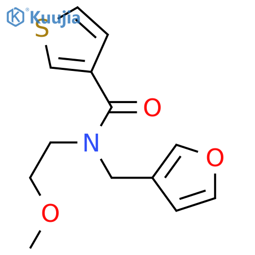 N-(furan-3-yl)methyl-N-(2-methoxyethyl)thiophene-3-carboxamide structure