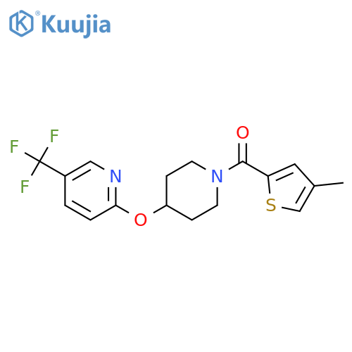 2-{[1-(4-methylthiophene-2-carbonyl)piperidin-4-yl]oxy}-5-(trifluoromethyl)pyridine structure