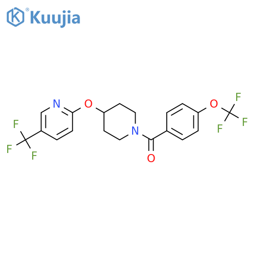 2-({1-[4-(trifluoromethoxy)benzoyl]piperidin-4-yl}oxy)-5-(trifluoromethyl)pyridine structure