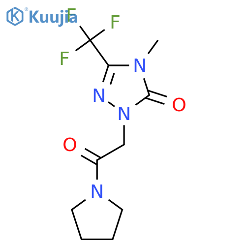 4-methyl-1-2-oxo-2-(pyrrolidin-1-yl)ethyl-3-(trifluoromethyl)-4,5-dihydro-1H-1,2,4-triazol-5-one structure