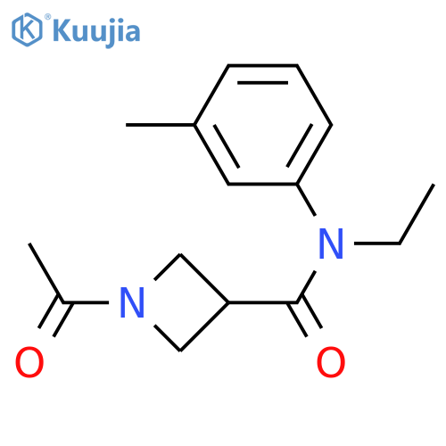 1-acetyl-N-ethyl-N-(3-methylphenyl)azetidine-3-carboxamide structure