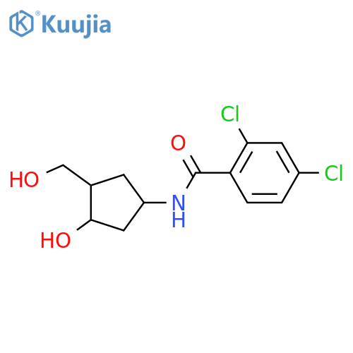 2,4-dichloro-N-3-hydroxy-4-(hydroxymethyl)cyclopentylbenzamide structure