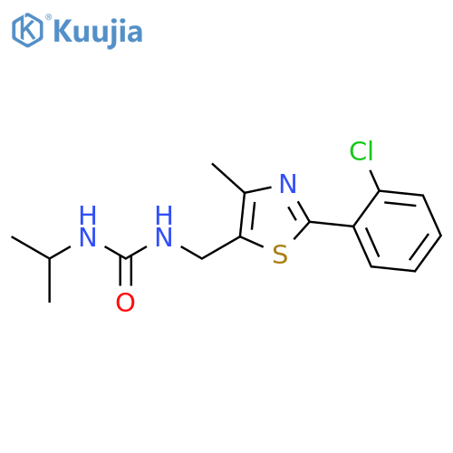 1-{[2-(2-chlorophenyl)-4-methyl-1,3-thiazol-5-yl]methyl}-3-(propan-2-yl)urea structure
