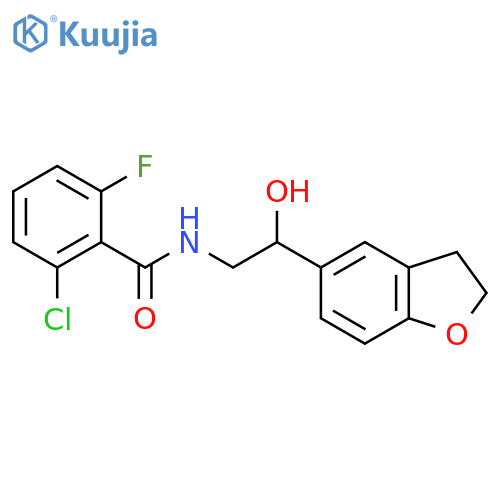 2-Chloro-N-[2-(2,3-dihydro-1-benzofuran-5-YL)-2-hydroxyethyl]-6-fluorobenzamide structure