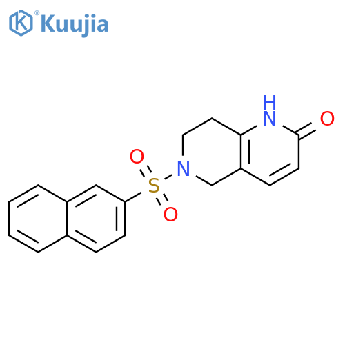 6-(naphthalene-2-sulfonyl)-1,2,5,6,7,8-hexahydro-1,6-naphthyridin-2-one structure