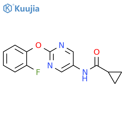 N-[2-(2-fluorophenoxy)pyrimidin-5-yl]cyclopropanecarboxamide structure