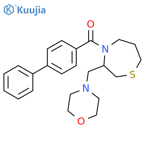 4-{[1,1'-biphenyl]-4-carbonyl}-3-[(morpholin-4-yl)methyl]-1,4-thiazepane structure