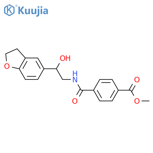 methyl 4-{2-(2,3-dihydro-1-benzofuran-5-yl)-2-hydroxyethylcarbamoyl}benzoate structure