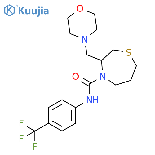 3-[(morpholin-4-yl)methyl]-N-[4-(trifluoromethyl)phenyl]-1,4-thiazepane-4-carboxamide structure