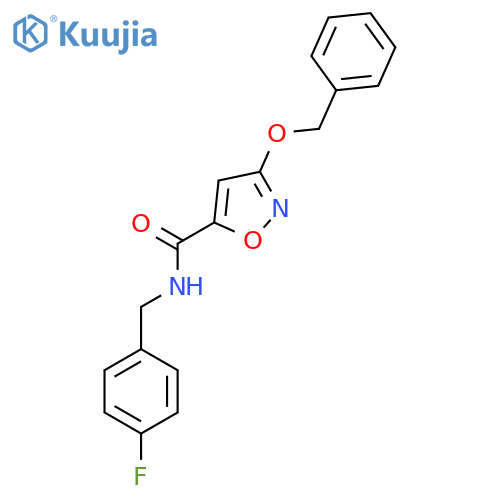 3-(benzyloxy)-N-[(4-fluorophenyl)methyl]-1,2-oxazole-5-carboxamide structure