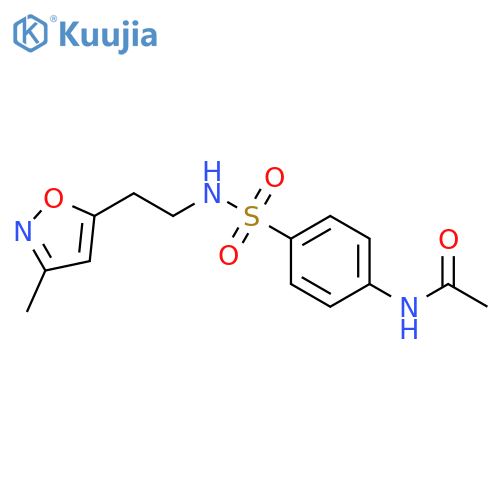 N-(4-{2-(3-methyl-1,2-oxazol-5-yl)ethylsulfamoyl}phenyl)acetamide structure