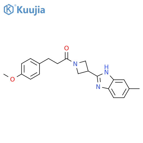 3-(4-methoxyphenyl)-1-[3-(5-methyl-1H-1,3-benzodiazol-2-yl)azetidin-1-yl]propan-1-one structure