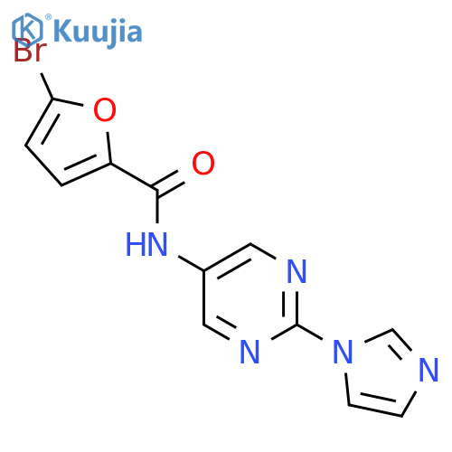 5-bromo-N-2-(1H-imidazol-1-yl)pyrimidin-5-ylfuran-2-carboxamide structure