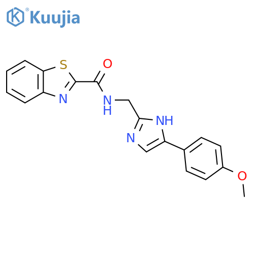 N-{[4-(4-methoxyphenyl)-1H-imidazol-2-yl]methyl}-1,3-benzothiazole-2-carboxamide structure