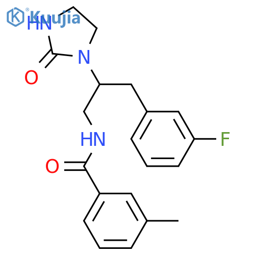 N-3-(3-fluorophenyl)-2-(2-oxoimidazolidin-1-yl)propyl-3-methylbenzamide structure