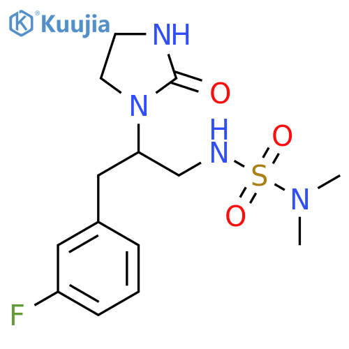 1-{1-(dimethylsulfamoyl)amino-3-(3-fluorophenyl)propan-2-yl}imidazolidin-2-one structure