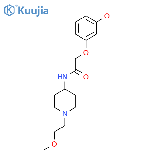 N-1-(2-methoxyethyl)piperidin-4-yl-2-(3-methoxyphenoxy)acetamide structure