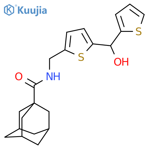 N-({5-[hydroxy(thiophen-2-yl)methyl]thiophen-2-yl}methyl)adamantane-1-carboxamide structure