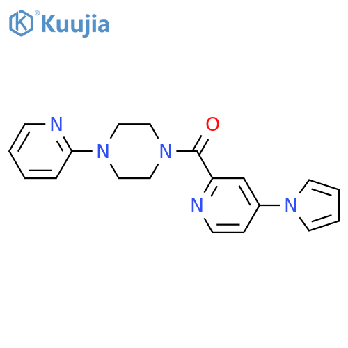 1-(pyridin-2-yl)-4-[4-(1H-pyrrol-1-yl)pyridine-2-carbonyl]piperazine structure