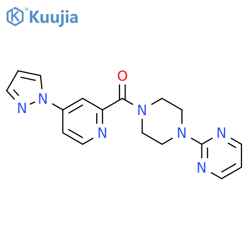 [4-(1H-Pyrazol-1-yl)-2-pyridinyl][4-(2-pyrimidinyl)-1-piperazinyl]methanone structure