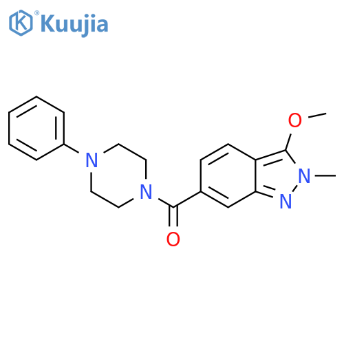 (3-Methoxy-2-methyl-2H-indazol-6-yl)(4-phenyl-1-piperazinyl)methanone structure